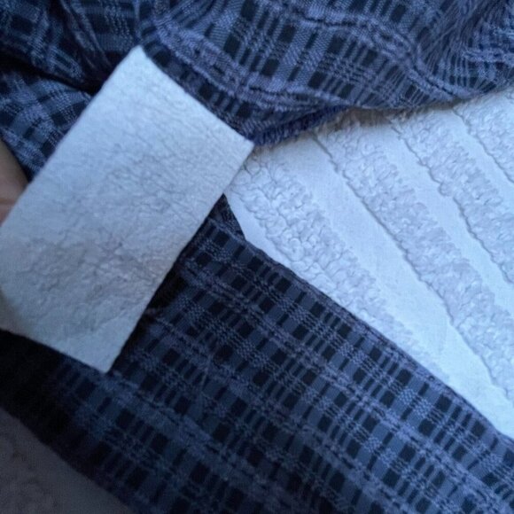 Fine Line Womens Small Plaid Half Button Long Sleeve Shirt Tunic Top Casual - Picture 8 of 8